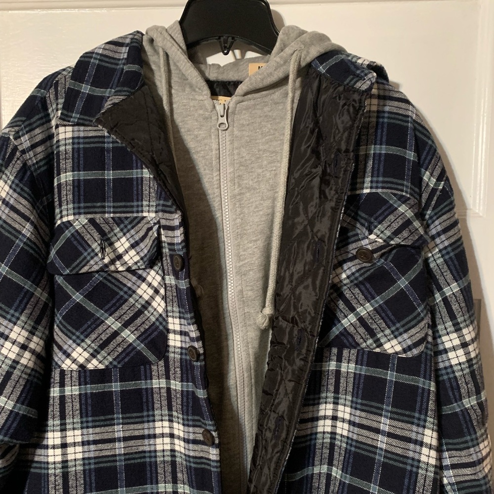 RedHead, Mens lined flannel hoodie, Med